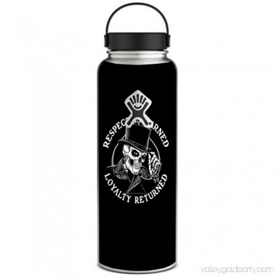 Skin Decal For Hydro Flask 40 Oz Wide Mouth / Respect Is Earned,Loyalty Returned